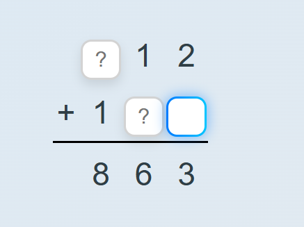 Three Digit - missing addend - no regrouping